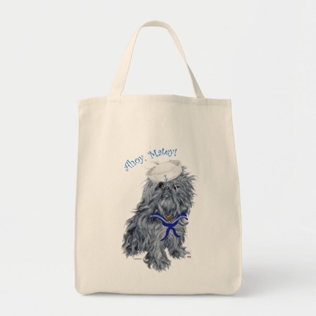 Brussels Griffon Sailor Tote Bag (Front)
