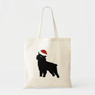 Brussels Griffon Santa Hat Tote Bag