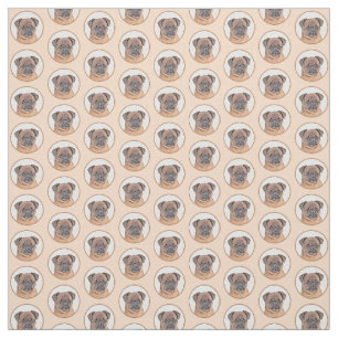 Brussels Griffon Smooth Painting Original Dog Art Fabric