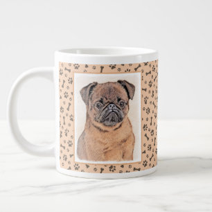 Brussels Griffon Smooth Painting Original Dog Art Large Coffee Mug