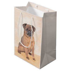 Brussels Griffon Smooth Painting Original Dog Art Medium Gift Bag