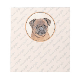 Brussels Griffon Smooth Painting Original Dog Art Notepad