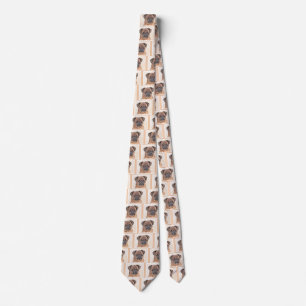 Brussels Griffon Smooth Painting Original Dog Art Tie