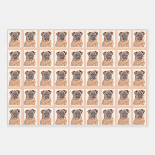 Brussels Griffon Smooth Painting Original Dog Art Wrapping Paper Sheet