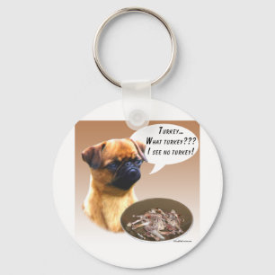 Brussels Griffon Turkey Keychain