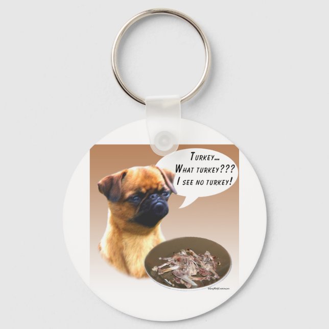 Brussels Griffon Turkey Keychain (Front)