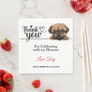 Brussels Griffon Wedding Reception Napkin
