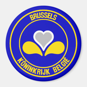 Brussels Round Emblem Magnet