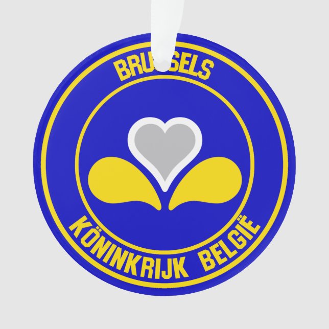 Brussels Round Emblem Ornament (Front)