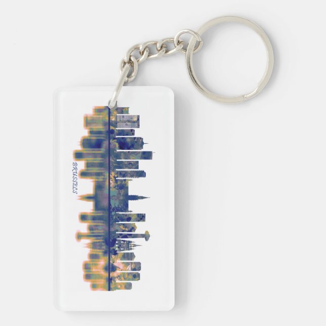 Brussels Skyline Keychain (Back)