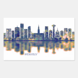 Brussels Skyline Sticker