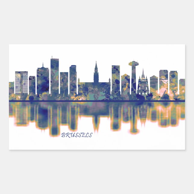 Brussels Skyline Sticker (Front)