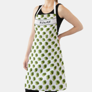 Brussels Sprout Pattern Christmas Personalized Apron