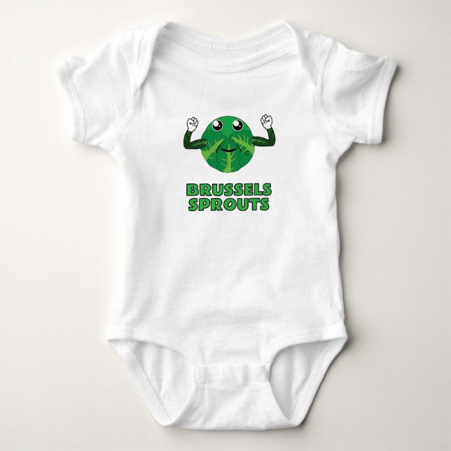 Brussels Sprouts Baby Bodysuit (Front)