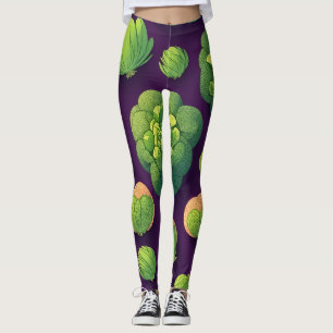 Brussels sprouts Retro Personalized Pattern Leggings