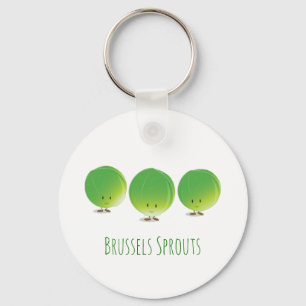Brussels Sprouts Vegetable Food Keychain