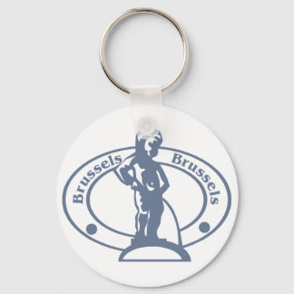 Brussels Stamp Keychain