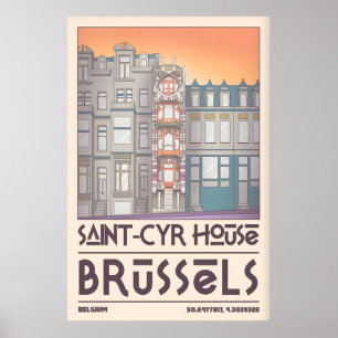 Brussels Wall Art Print Saint Cyr House Facade