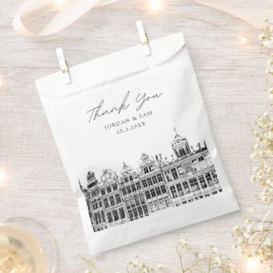 Brussels Wedding Personalized Photo Favour Bag