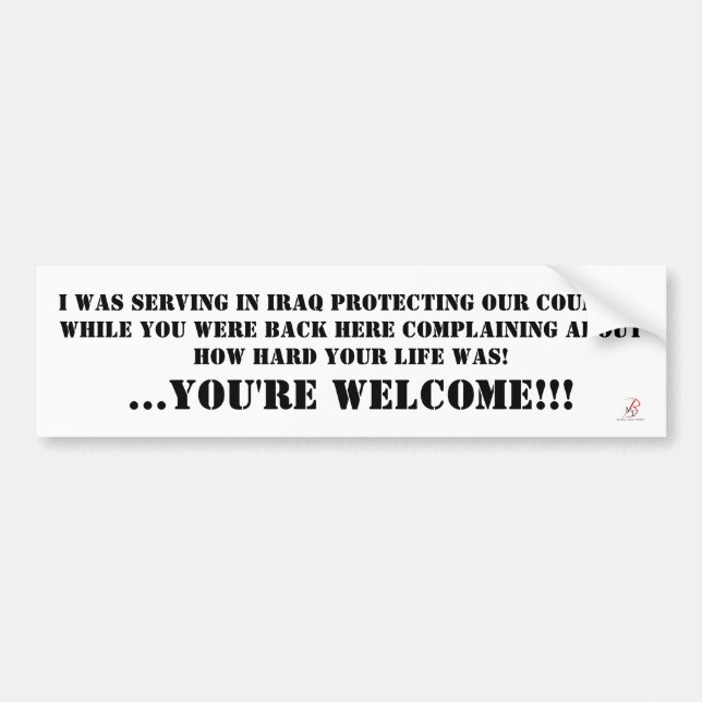 Brutal Muse "Serving In Iraq" Bumper Sticker (Front)