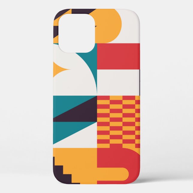 Brutalism art inspired abstract pattern made with  Case-Mate iPhone case (Back)