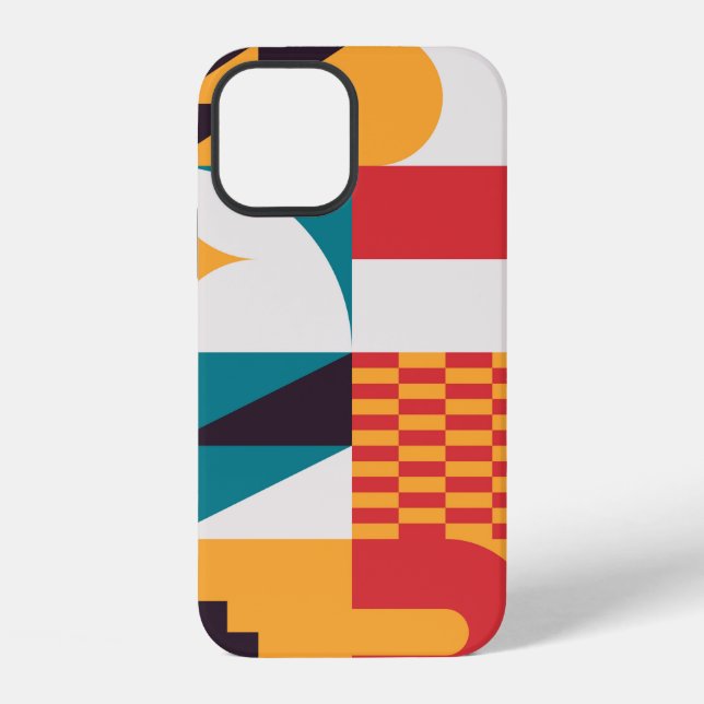 Brutalism art inspired abstract pattern made with  iPhone case (Back)