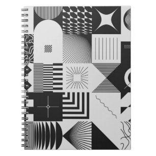 Brutalism Art: Vintage Geometric Patterns Notebook