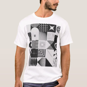 Brutalism Art: Vintage Geometric Patterns T-Shirt