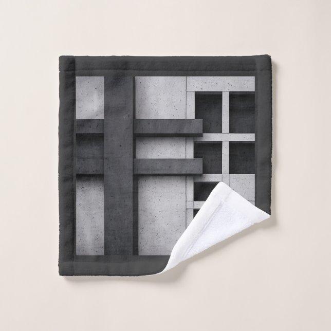 Brutalist Architecture Design Fine Art Cubist Wash Cloth (Wash Cloth)