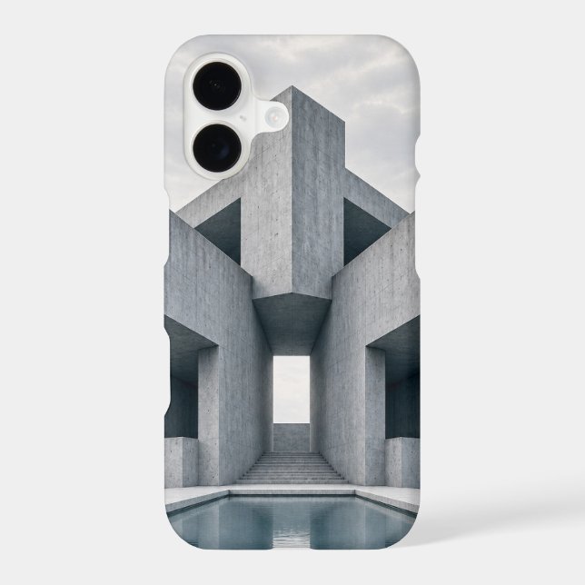 Brutalist Architecture iPhone 17 Case | Concrete P (Back)