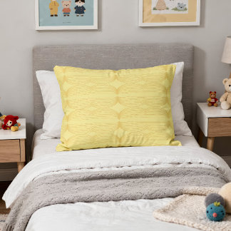 Brutalist Waves: Happy Yellow & Cream de Banane Accent Pillow