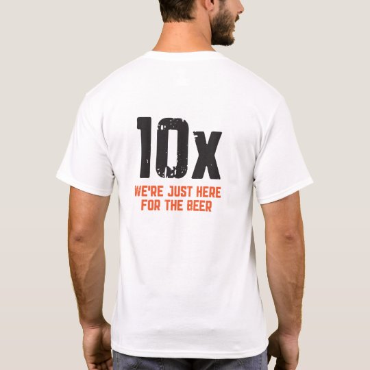 Brute Squad 10X Orange on White TShirt