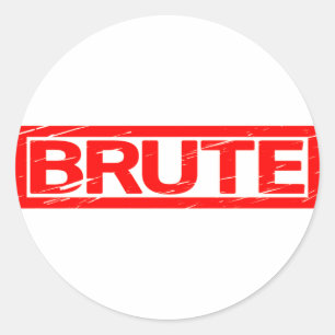 Brute Stamp Classic Round Sticker