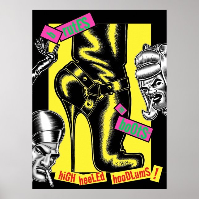 Brutes In Boots™/Biker Boot/Yellow Poster (Front)