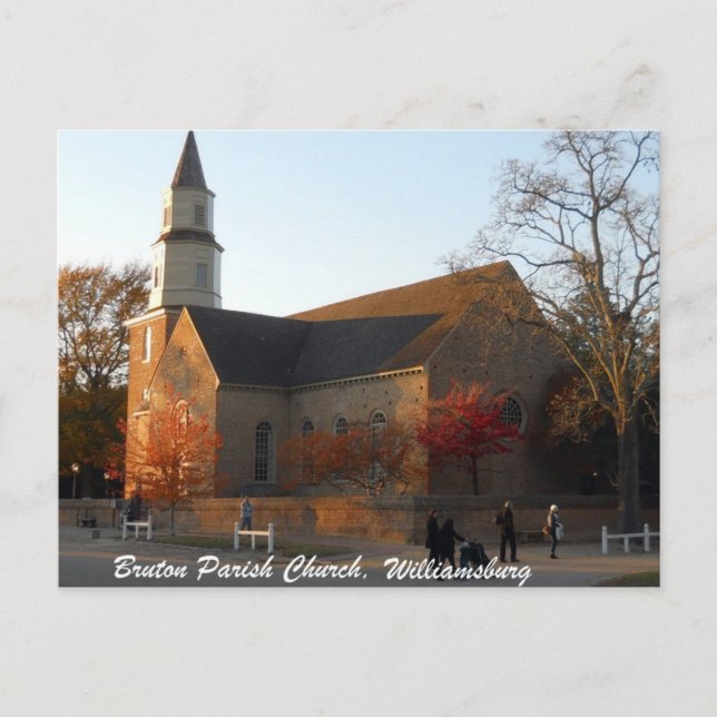 Bruton Parish Church, Williamsburg Postcard (Front)