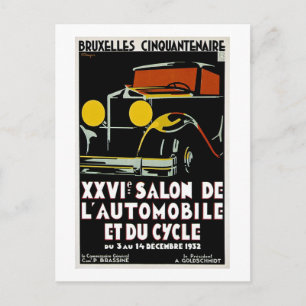 Bruxelles Cinquantenaire XXVI Salon de L' Autos Postcard