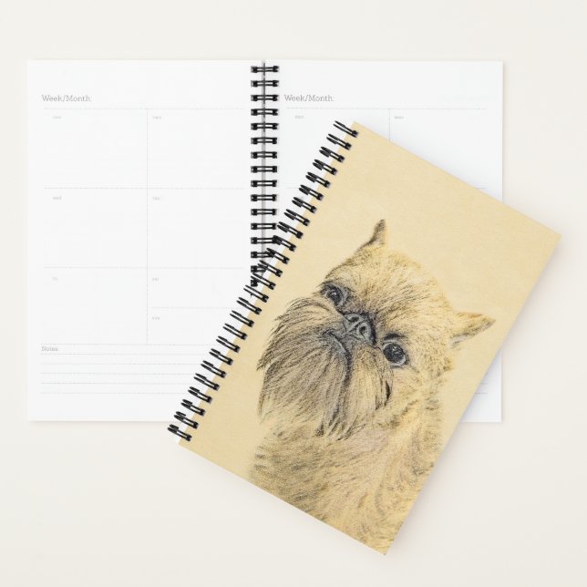 Bruxelles Griffon Peinture - Cute Original Chien A (Devant avec enveloppe)