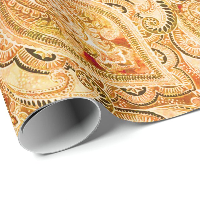 Bruxelles Peach Wrapping Paper (Roll Corner)