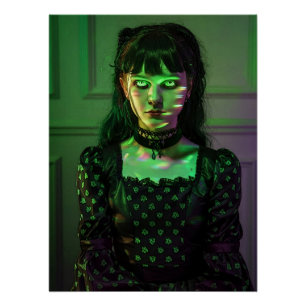 "Bruyé par la lumière" Goth Girl Poster Mur Art