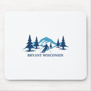 Bryant Wisconsin Ski Resort Skiing Skier  Mouse Pad