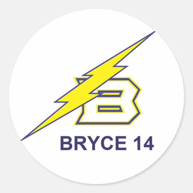 BRYCE 14 CLASSIC ROUND STICKER (Front)
