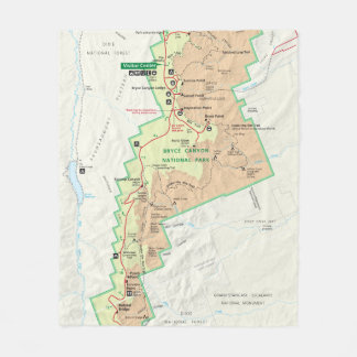 Bryce Canyon map blanket
