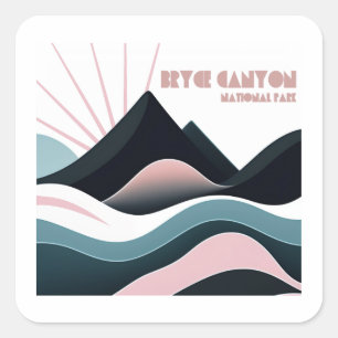 Bryce Canyon National Park Coloured Hills Square Sticker