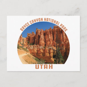 Bryce Canyon National Park hoodoos utah vintage Postcard