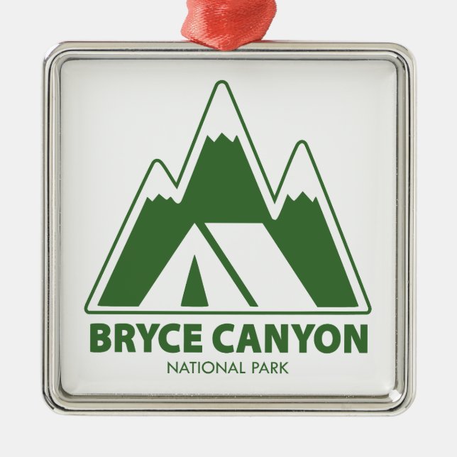 Bryce Canyon National Park Mountains Camping Metal Ornament (Front)