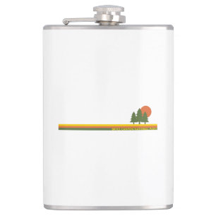 Bryce Canyon National Park Pine Trees Sun Hip Flask