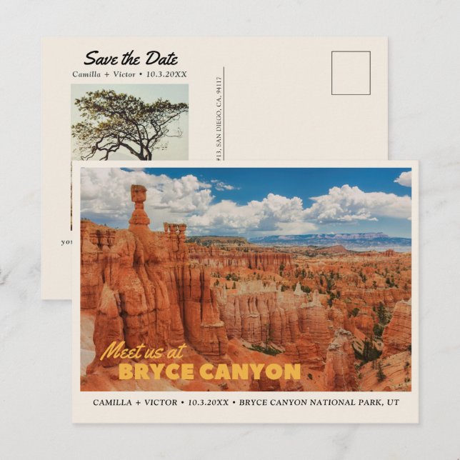Bryce Canyon National Park Save the Date Postcard (Front/Back)