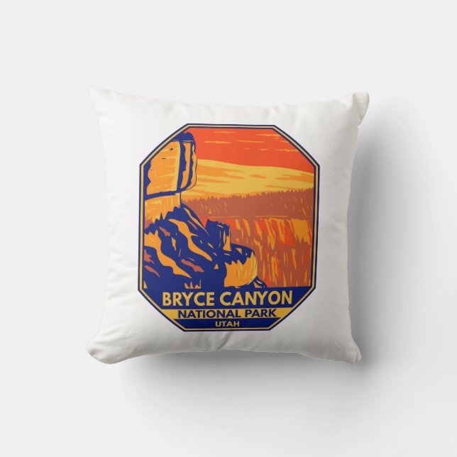 Bryce Canyon National Park Utah Inspiration Point  Throw Pillow (Front)