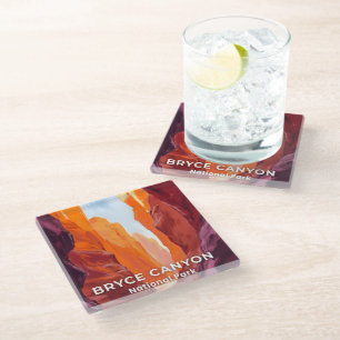 Bryce Canyon National Park   Utah Travel Glass Coaster