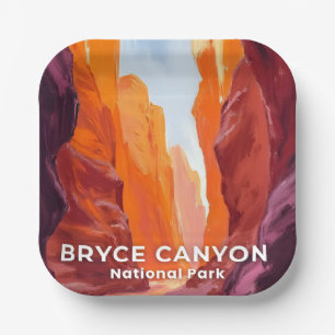 Bryce Canyon National Park Utah Travel Paper Plate